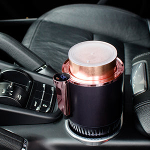 2 In1 Car Heating Cooling Cup 12V Smart Car Cup Holder Digital Temperature Display Drink Cup Warmer Cooler Mini Car Refrigerator