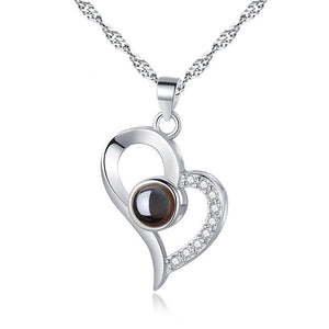 AmorMio 925 Sterling Silver Heart Necklace