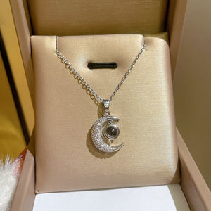 "I Love You" Moon Projection Necklace