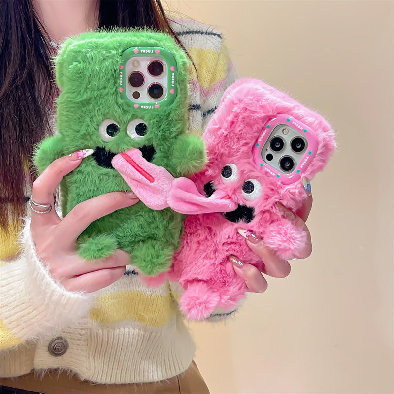 Plush Tongue Sticking Cartoon Game iPhone Phone Case