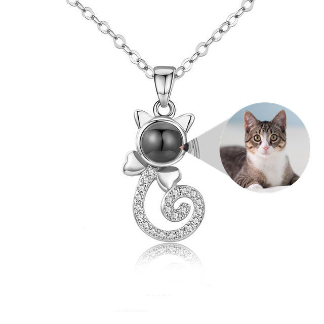 AmorMio 925 Sterling Silver Cat Necklace