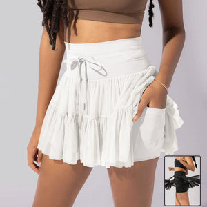 High Waist Lace Up Sport Skirt