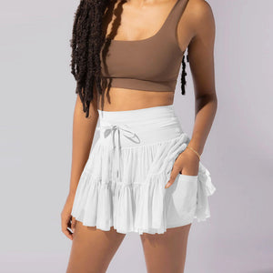 High Waist Lace Up Sport Skirt