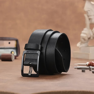 Square Buckle Leather Belt