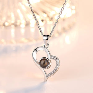 AmorMio 925 Sterling Silver Heart Necklace