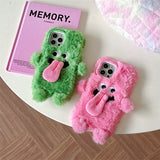 Plush Tongue Sticking Cartoon Game iPhone Phone Case