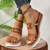 Summer Fashion Hemp Heeled Slippers