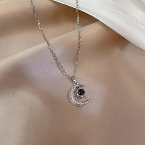 "I Love You" Moon Projection Necklace