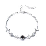 AmorMio Silver Leaf Bracelet