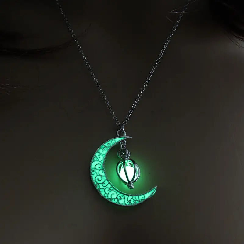 Glow in the Dark Moon Necklace